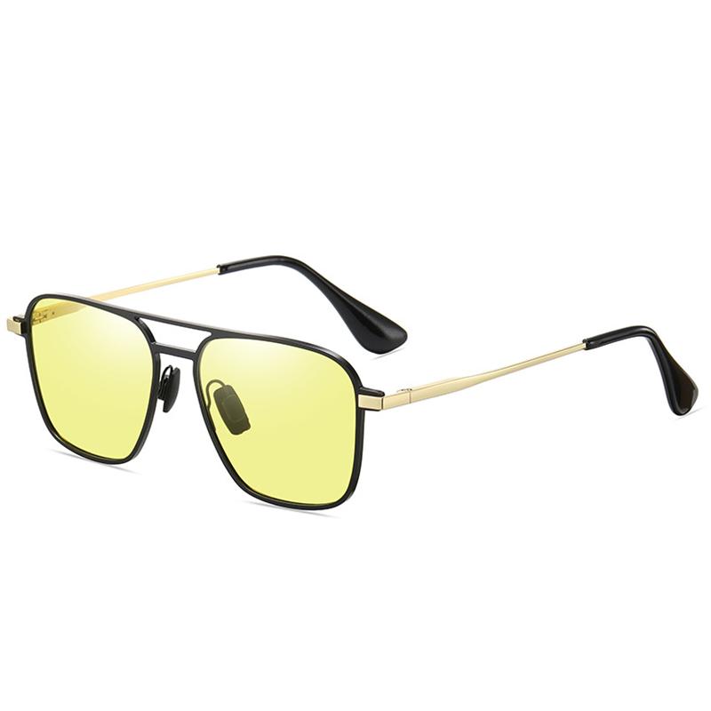 Anti-Glare Minus Lens Prescription Square Metal Sunglasses Men Polarized Uv400 Driving Goggle 0 -0.5 -0.75 -1.0 To -6.0