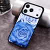 Blue Rose Flower Phone Case For iPhone 17 16 15 14 13 12 11 Pro Max Plus 17Air Soft Silicone Cover