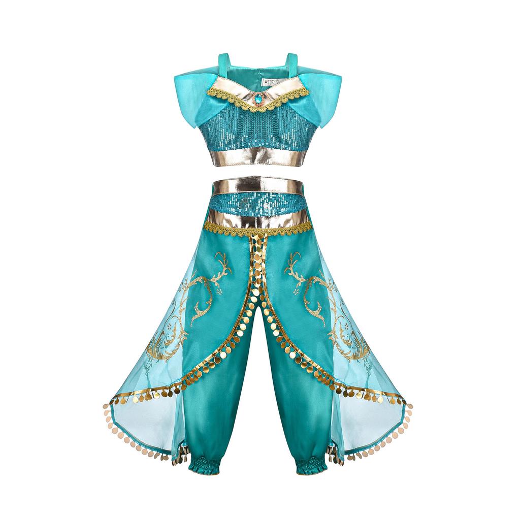 Girls Cosplay Frozen Elsa Anna Dress Children Rapunzel Jasmine Mermaid Princess Carnival Kids Pageant Disguise Costume