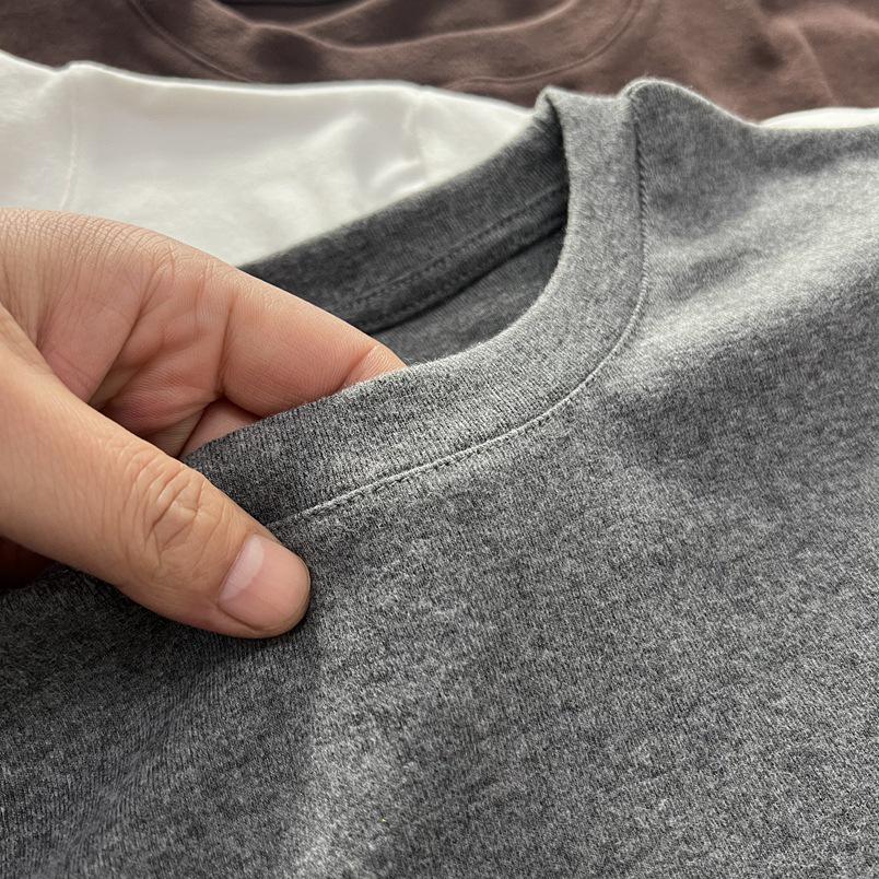 Brushed Red Pony Embroidery Women's Short Sleeve Round Neck Casual Spring T-shirt