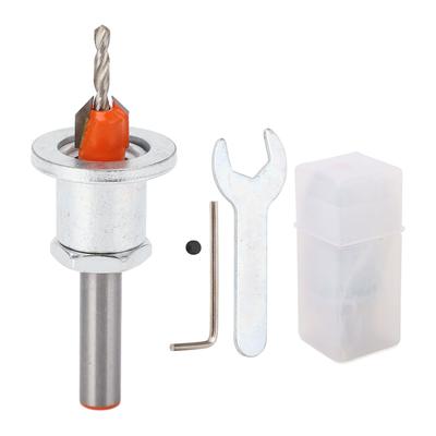 Adjustable Countersink Hole Drill Bit 8mm Round Shank Self Tapping Countersink Bit for Woodworking