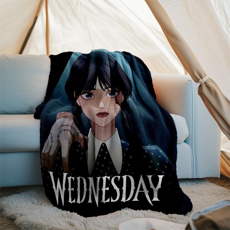Wednesday Addams3 printed throw blanket—lightweight,soft,warm;versatile blanket for all seasons—perfect as &air-conditioning throw,nap blanket