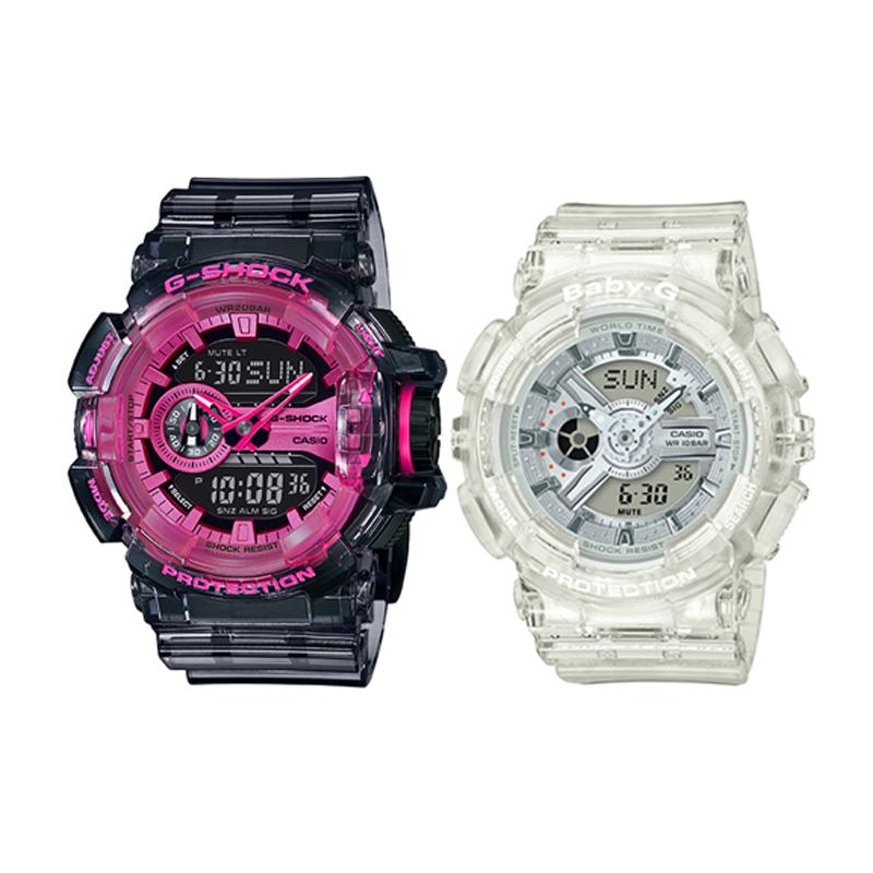 

Casio watch series-GABA series quartz movement resin strap Japanese and Korean watches for men and women white dial GA-400SK-1A4PRS&BA-110CR-7A белый