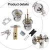 Door Set Knob Handle Lock With Key Privacy Passage Round Home Sliver Bathroom Entrance Stainless Steel Ball Practical Useful