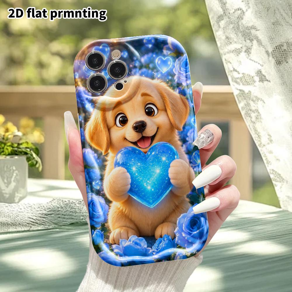 Phone Case: 2D Flat, Suitable for iPhone 18 17 16 15 14 13 12 Pro Protective Case, Phone Decoration, Blue Rose Sea, Perfect Christmas and Halloween Ho