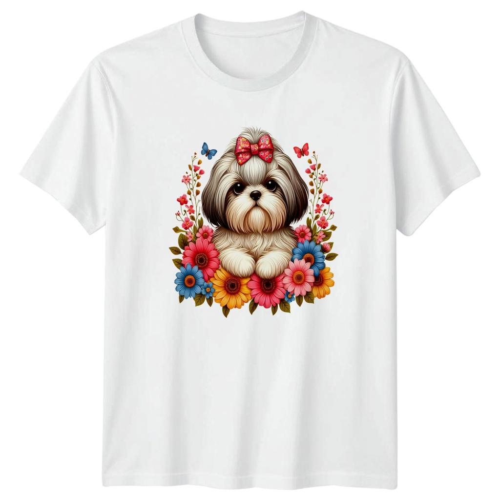 Cute Shih Tzu Dog With Big Unisexs TShirt Dog Breed Pet Animal Mothers Day Gift
