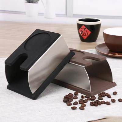 Silicone Bottom Coffee Tamper Station Stainless Steel Coffee Tamper Holder  Espresso Preparation