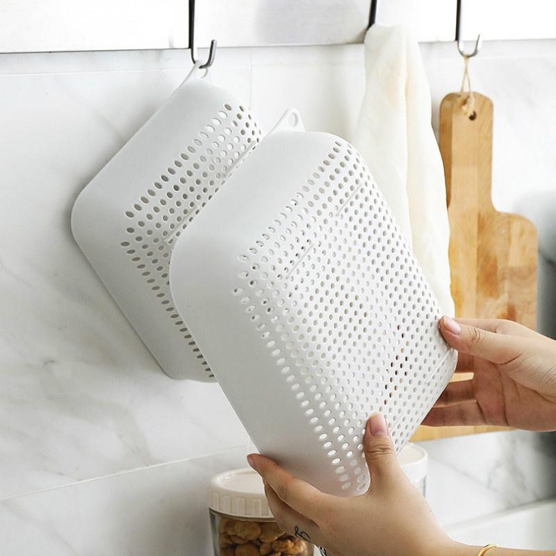 3Pcs Plastic Vegetable Washing Basket Kitchen Fruit Vegetable Asphalt Basket Fruit Storage Basket Fruit Vegetable Asphalt Basket