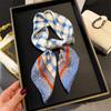 French light luxury chain small square scarf simulation silk printing silk scarf headscarf women's spring and summer scarf temperament scarf scarf new