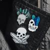 Personalized Skull Brooch - Creative Alloy Badge for Denim Jackets