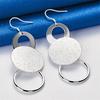 Luxury 925 Sterling Silver Exquisite Three-Circle Hoop Earrings for Women, Fashion Jewelry Gifts, Wedding Accessories