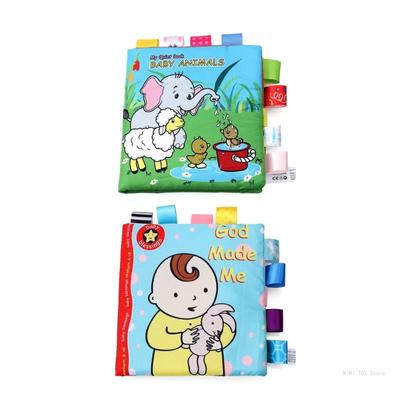 ילדים מועדפים ספר מצויר חיות בד עשוי ספר בד צעצוע חושי