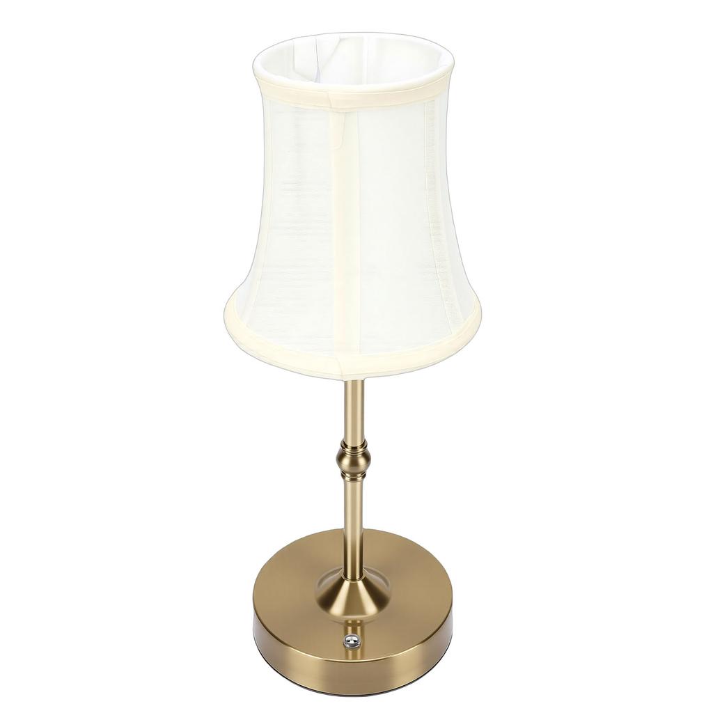 Vintage LED-Tischlampe mit Stoffschirm für Schlafzimmer und Esszimmer