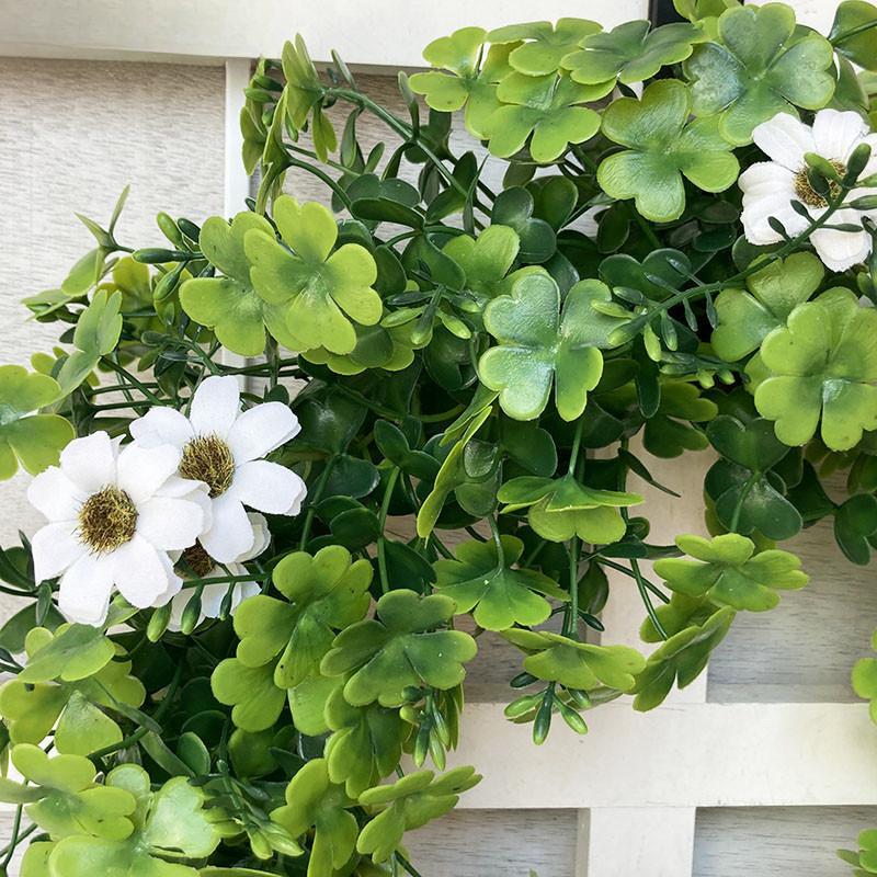 Simulation wreath door decoration large clover Milan wreath American St. Patrick's Day pendant door knocker