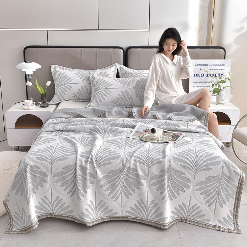 Tagesdecke Blätter Stil Jacquard Decke Sofa Handtuch Dekor Sommer Quilt Hohe Qualität Geschenk edredon (Kissenbezug muss bestellt werden)