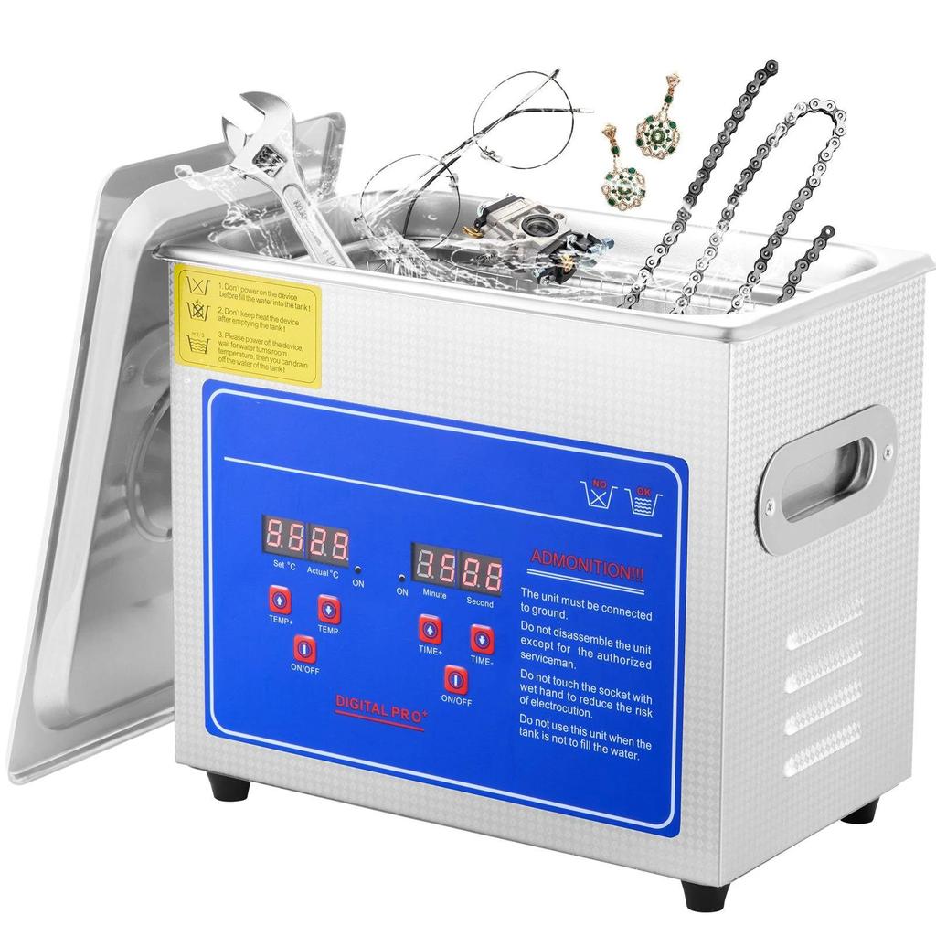 3L Ultrasonic Cleaner Machine Stainless Steel Ultrasonic Cleaning Machine Digital Heater Timer Jewelry Cleaning for Home