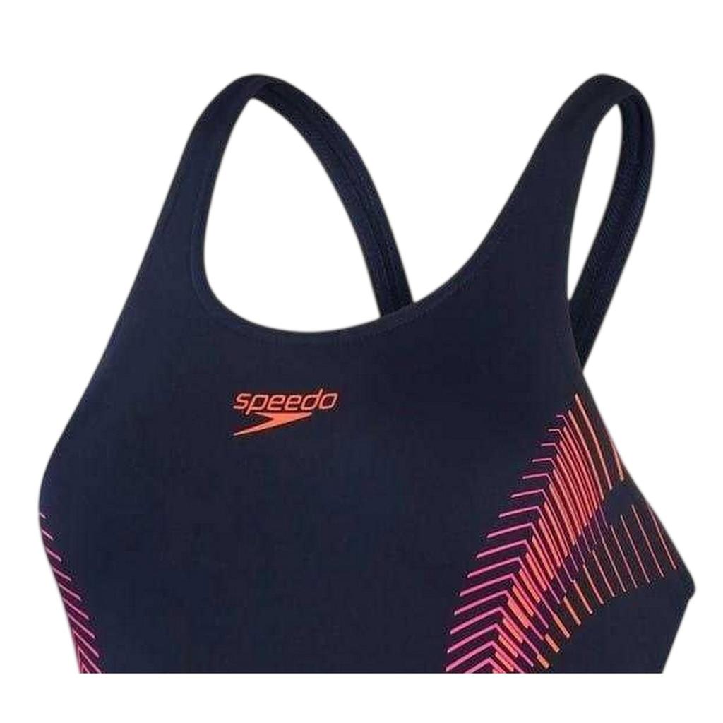 Speedo Womens/Ladies Placement Abstract Muscleback One Piece Swimsuit