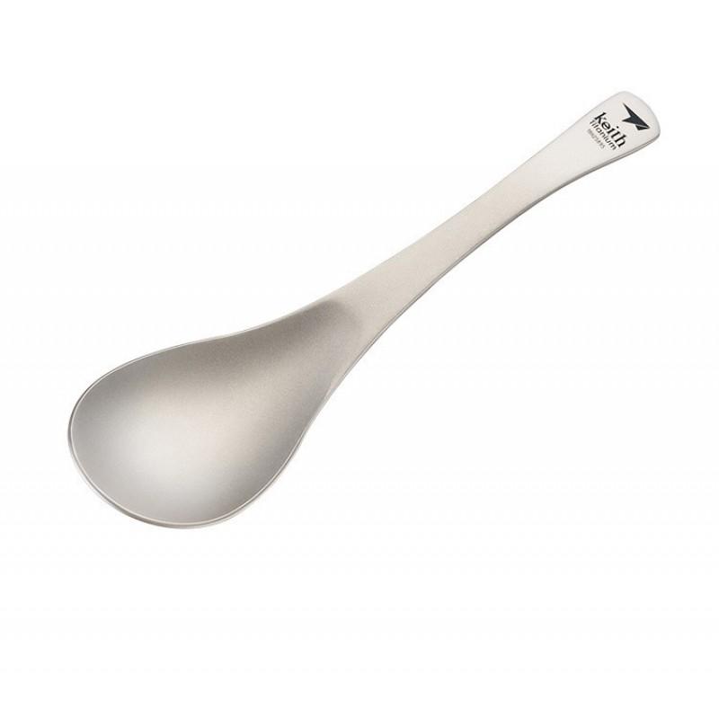 Pure Titanium Soup Spoon Lightweight Ergonomic Dining Home Camping Travel Kitchen Utensil