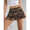 Women's Layered Lace Ruffle Mini Skirt High Waist Tiered Short Skirt Romantic Party Summer