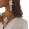 Orecchini IngeSight.Z Romantici Grandi Colorati Fiore di Conchiglia Bianco per Donna Orecchini Pendenti Lunghi alla Moda Gioielli da Festa per Signora