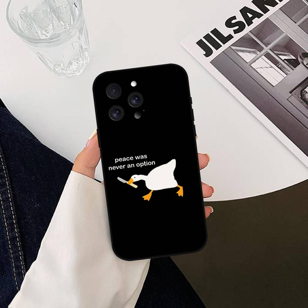 Funny Duck Phone Case Soft TPU Skin-Friendly For IPhone 17/16/15/14/13/12/11 Series: PRO, MAX, PLUS ,Mini