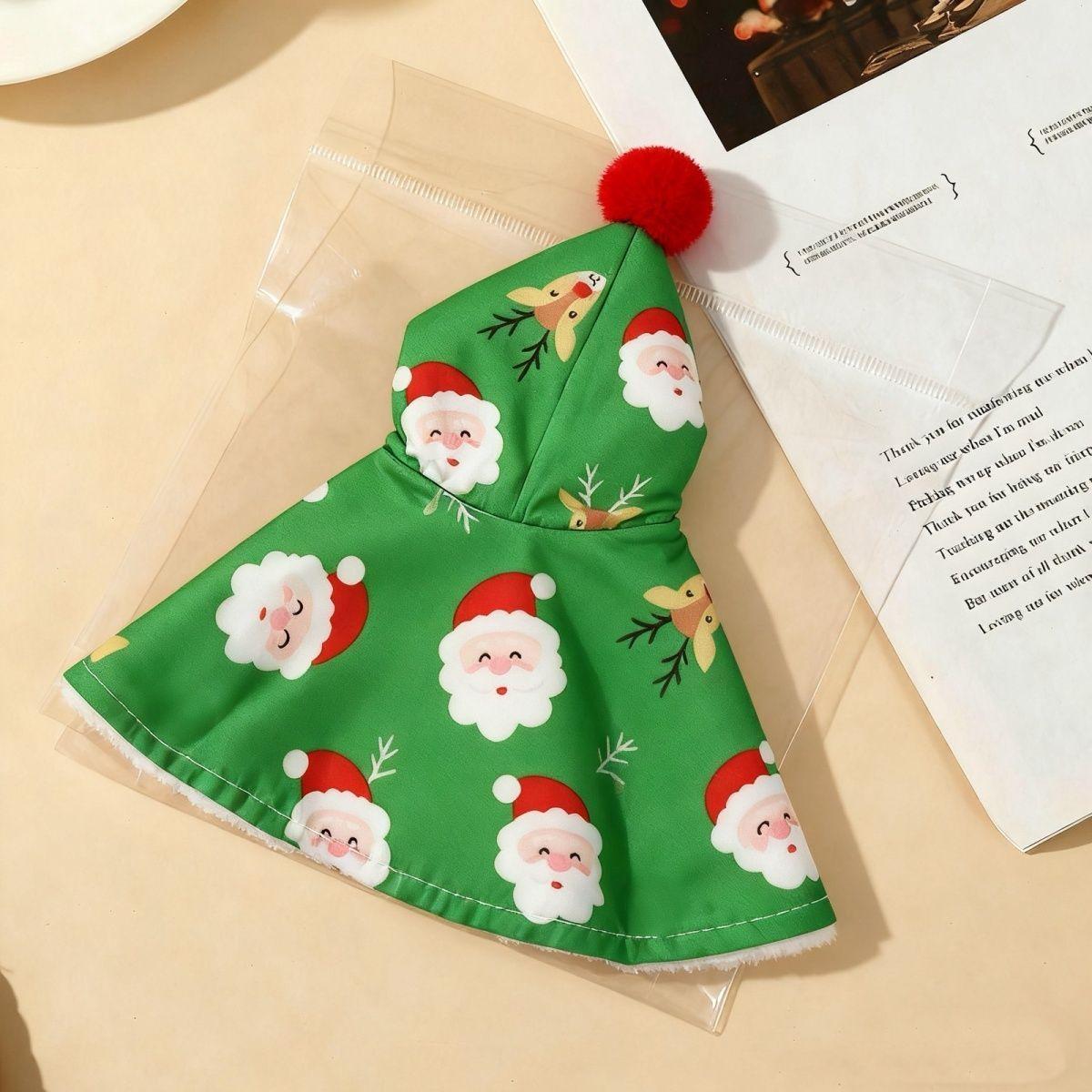 Parrot Christmas Cape Warm Cloak Thickened Clothes for Cockatiel Lovebird Budgie Outwear Bird Accessories Parrot Cloak