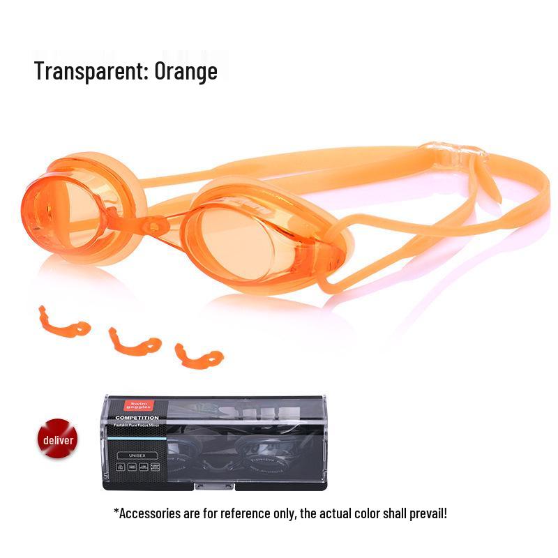 High-Definition Waterproof Anti-Fog Color-Plated Racing Swimming Goggles