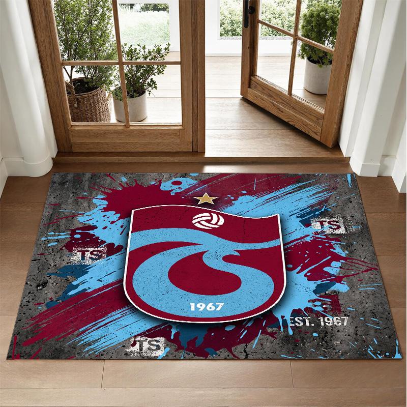 Trabzonspor FC Design Kristall-Samt-Teppich Weiche Dekorationsmatte für Schlafzimmer Eingang
