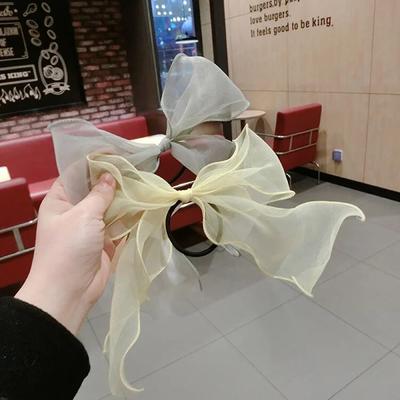 New Korean Bow Ribbon Elastic Hair Bands Women Elegant Hair Rope Elastic Ring Ties Headwear Girls Hair Accessories