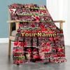 Manchester Customize Text Blanket Lightweight Customizable Blanket Durable Comfort Throw For Livingroom Office Chair Picnics Home Decor