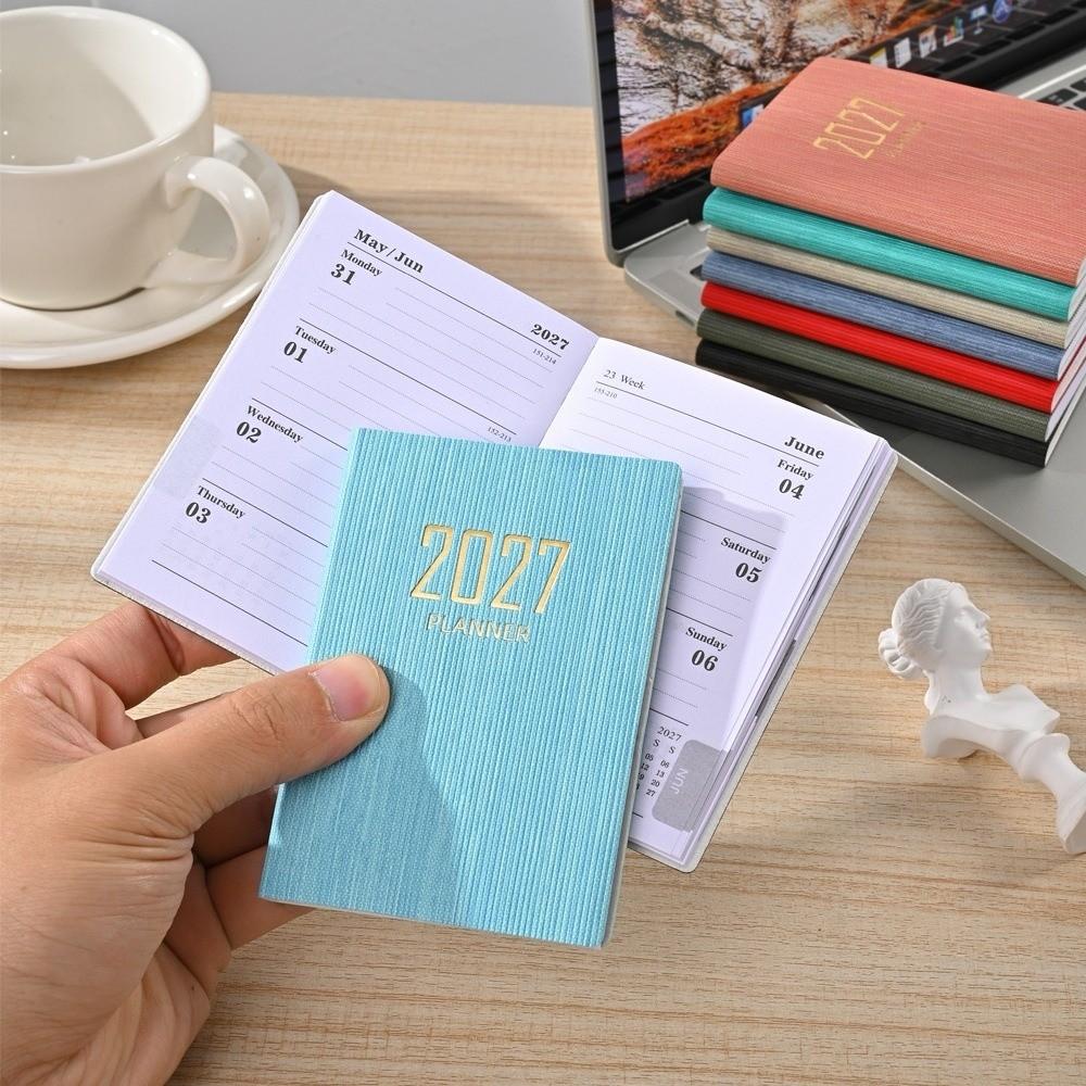 Mini A7 Schedule Notebook Portable Pocket Planner Memo Diary 2027 Agenda Book  Daily Schedule
