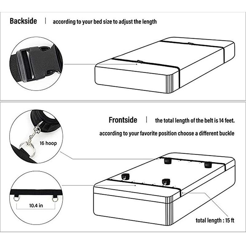 Esposas eróticas de sujeción para cama, puños de tobillo, Juguetes sexuales para mujeres, hombres, parejas, juegos para adultos, accesorios, Kit de equipo de Bondage