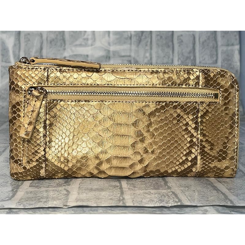 [GUODI] long wallet L-shaped zipper type python genuine leather ladies men's HJ-PY1756 snakeskin snakeskin snakeskin wallet wallet Life unisex unisex