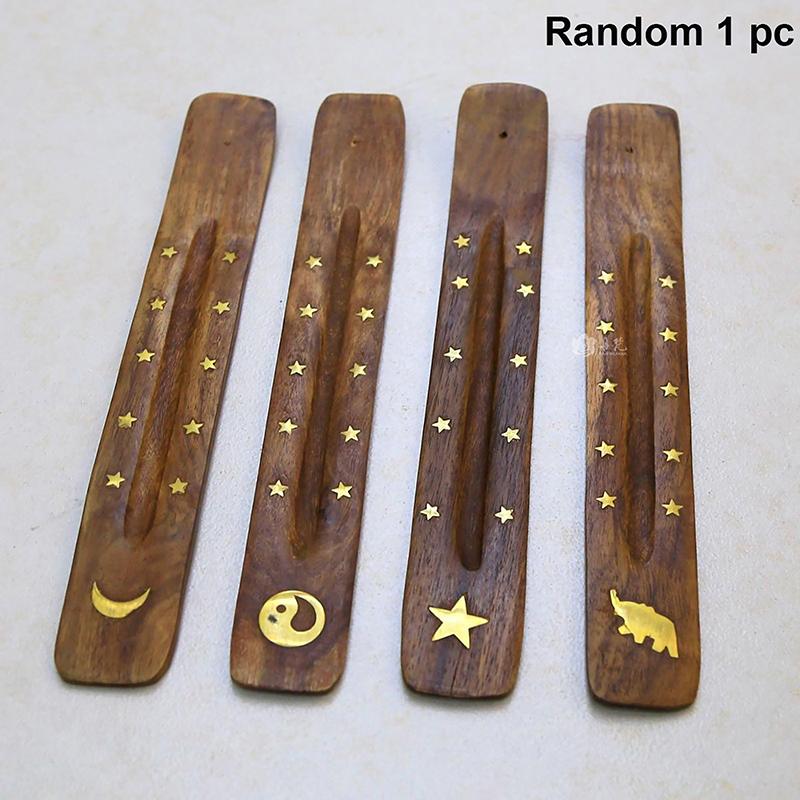 Natural Wooden Incense Stick Holder Ash Catcher Burner Incense Stand Rack Incense Base Aromatherapy Plate Home Decoration