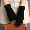 Velvet Warm Gloves Suede Mittens Full Finger Gloves Female Gloves Winter Gloves  Gloves