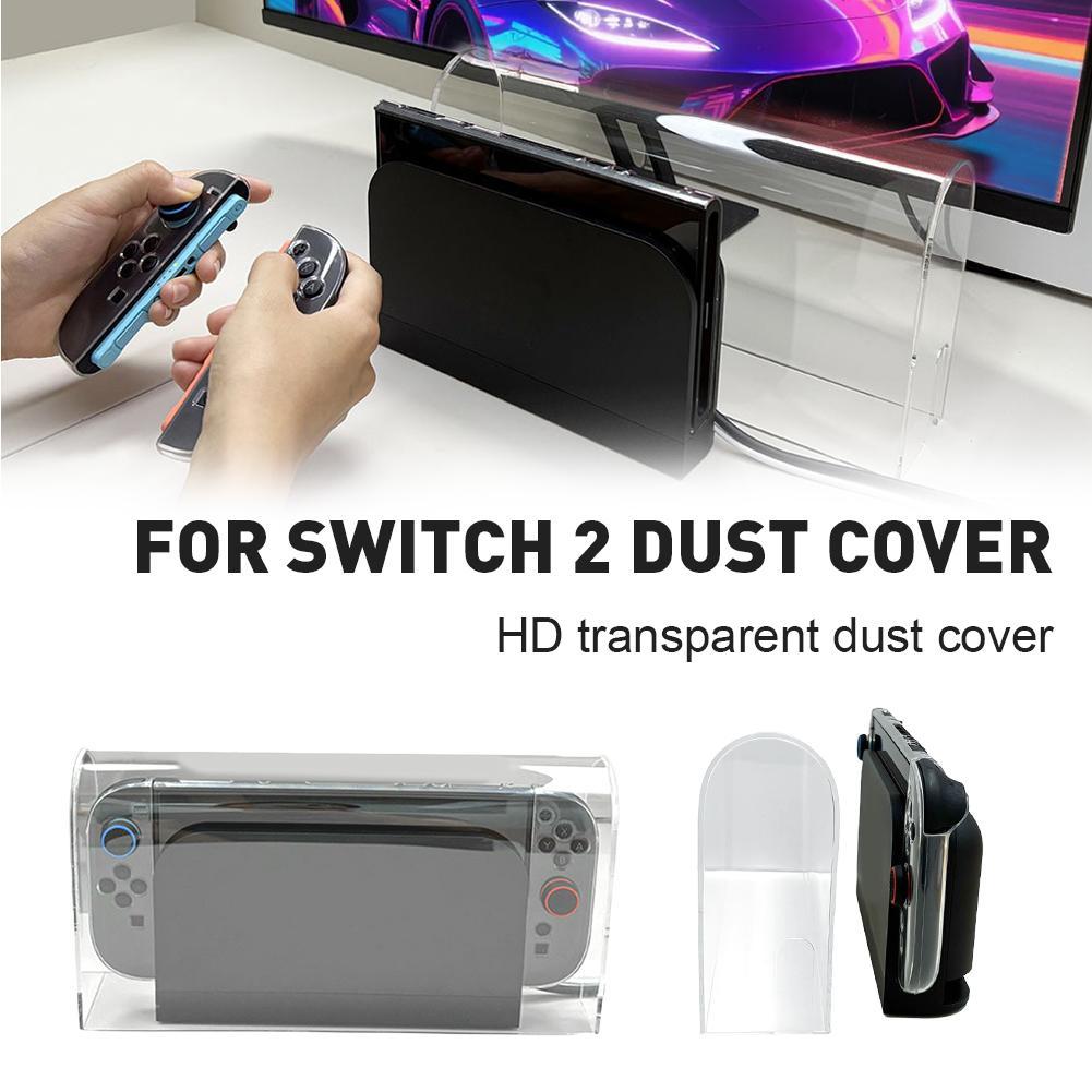 For Nintendo Switch 2 Dustproof Cover Transparent Acrylic Game Console Host Base Protective Storage Cover Accessories