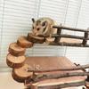 Hamster Wood Playground Platform with Ladder Stairs Chew Toy for Rat Gerbil