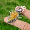 Gift For Women Jewelry Pendant 925 Sterling Silver Natural Fossil Coral Gemstone