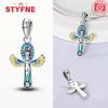 Copper Virgin Praying Hands Dangle Cross Pendant Beads Charm Fit Original Charms Bracelet Diy Fine Jewelryfor Women Gifts
