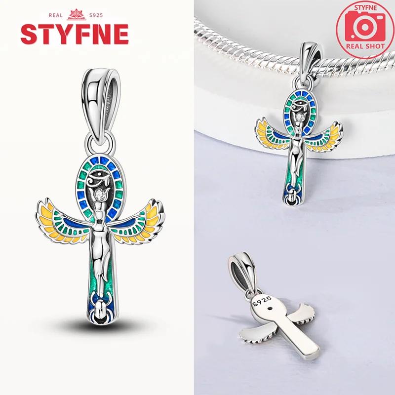 Copper Virgin Praying Hands Dangle Cross Pendant Beads Charm Fit Original Charms Bracelet Diy Fine Jewelryfor Women Gifts