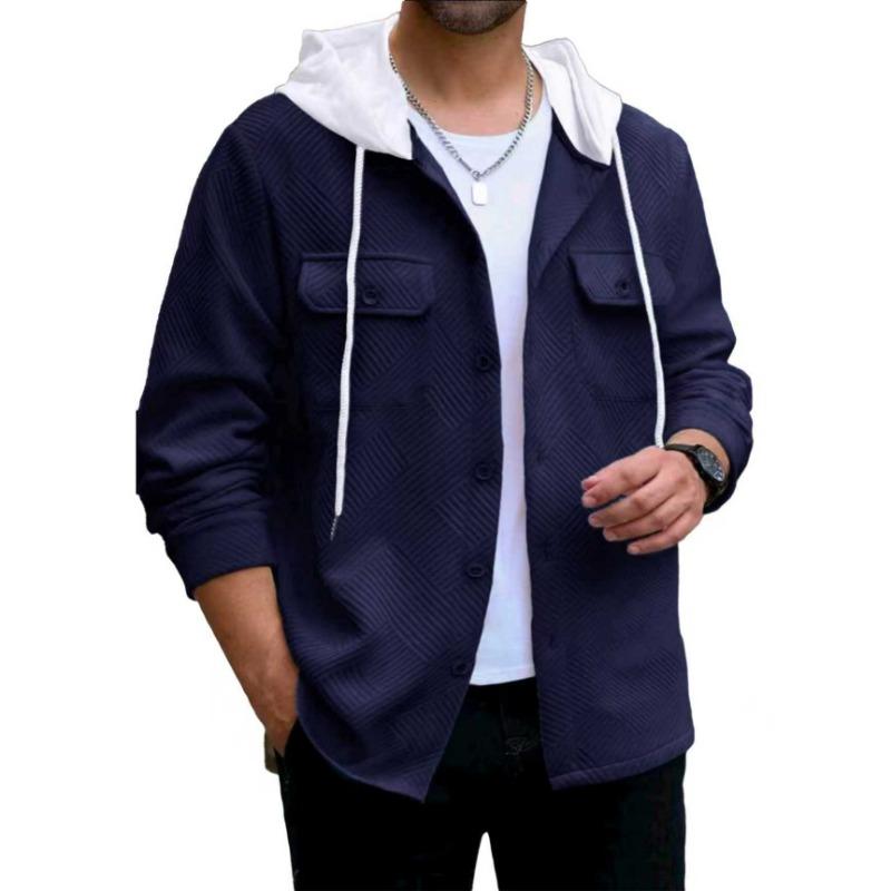 2025 Autumn and Winter New Casual Hooded Sweatshirt Button Pocket Jacket