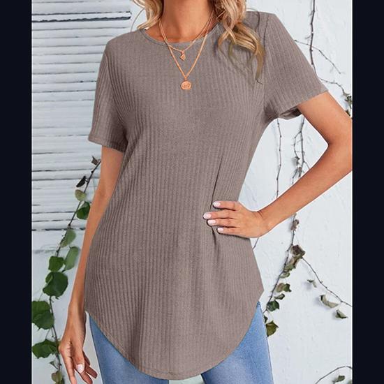 Moda de primăvară și de vară Tricou lejer casual damă spate cu un singur piept Top casual