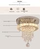 Cross-border Crystal LED Ceiling Light for Living Room, Bedroom, Hallway, Entrance, or Balcony