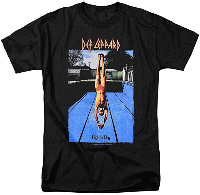 Def Leppard High #039;n#039; Dry 80s Rock Album T Shirt MM1252 Unisex T-Shirt XL