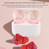 Earbuds, Heart Shaped Cordless Earbuds HiFi Stereo Sound Cute, Stereo Sound Built in Mic 5.3 Cordless Headphones (Red)