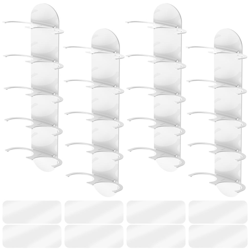 4Pcs Side Mount Coffee Pod Holder Space Saving Capsule Organizer Wall or Machine Mounted Storage Rack with Adhesive for Home