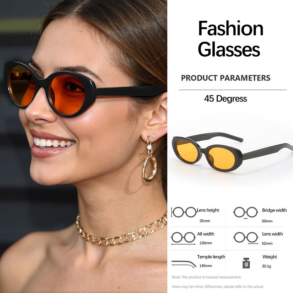 Vintage New In Sunglasses For Women Minimalist Retro Round Frame Glasses For Daily Artistic Wear Sunglasses Women
