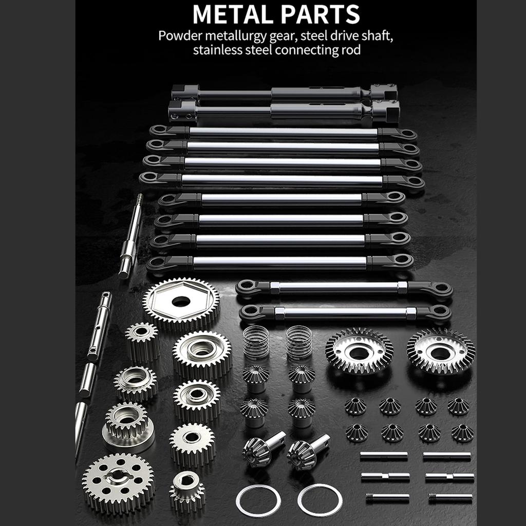 New H8H+ 1/8 RC Double Pickup 4WD V2 4x4 Remote Control Rock Crawler Car Model RTR 2025 Excluding Battery and Charger