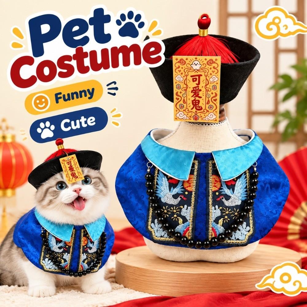 Chinese Style Halloween Pet Costume Funny Halloween Dog Clothes Pet Zombie Clothes Halloween