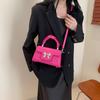 Trendy Black White Or Colorful Pu Shoulder Crossbody Bag Stylish Small Square Handbag